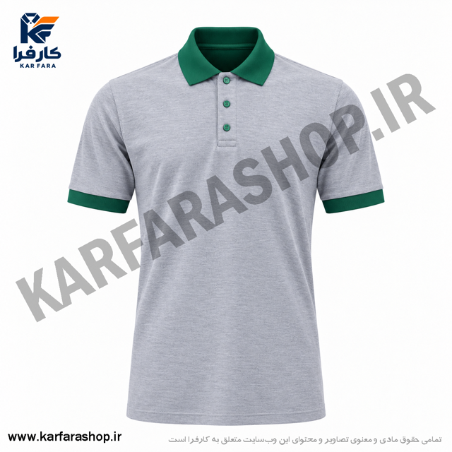 تیشرت جودون ملانژ با کشبافت سبز یشمی